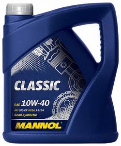 MANNOL CLASSIC HIGH POWER 10w40 SM/CF  4л п/синтетика, масло моторное